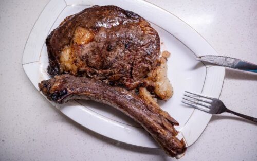 Australian tomahawk steak, approximately 1.2 kg. photo review